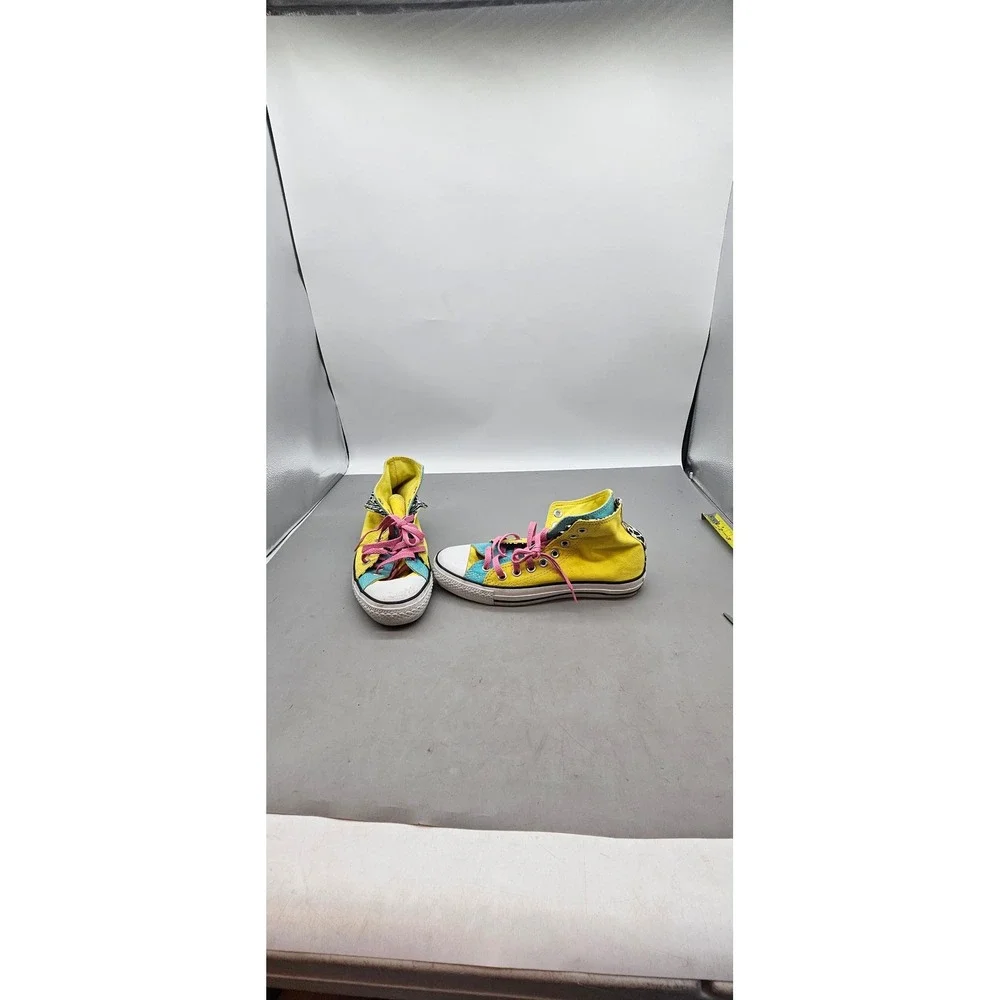 Converse Chuck Taylor All Star High Top Yellow Multi Color Leopard  Womens 8.5